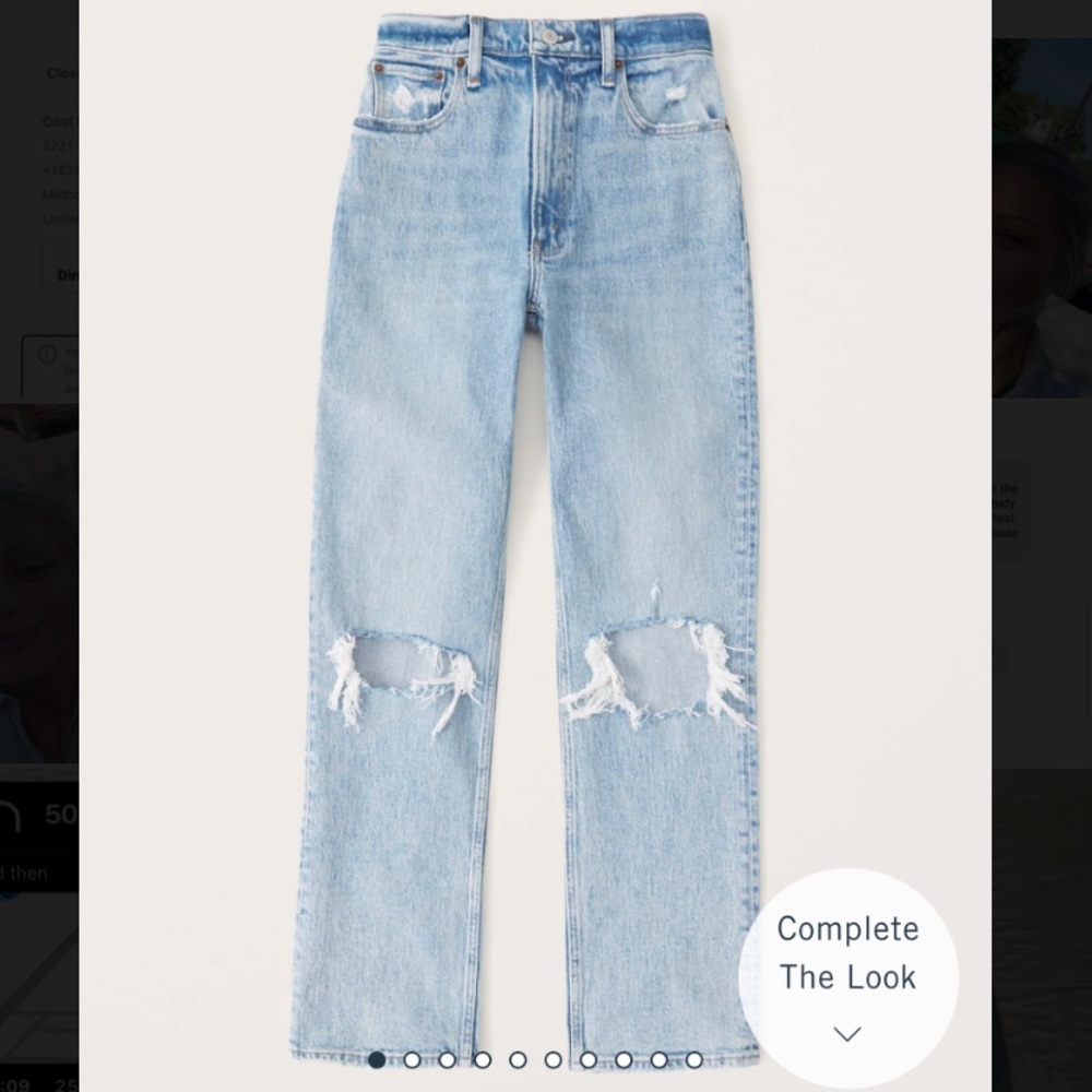 Abercrombie & Fitch the 90’s straight ultra high rise jeans